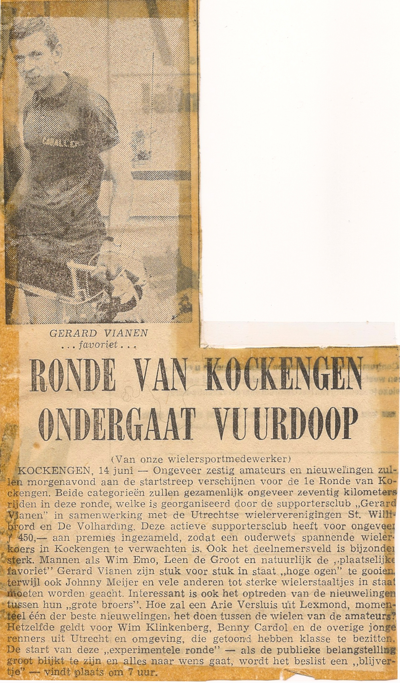 GV_ Ronde van Kockengen '66 ondergaat vuurdoop